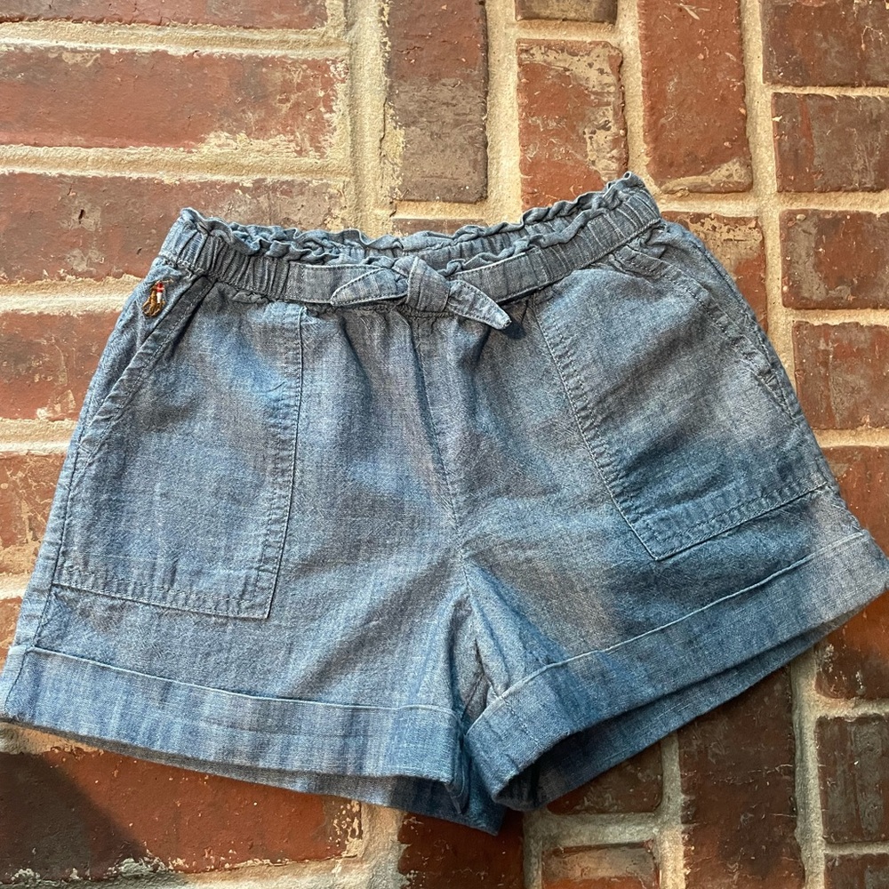 Girl’s Polo by Ralph Lauren Blue Jean Shorts with Elastic Waistband